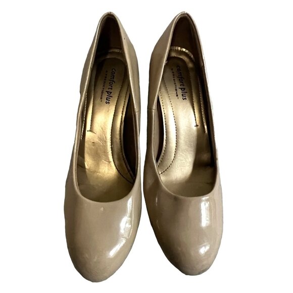 Comfort Plus by Predictions Sz 7 Womens Nude Beige Stiletto Heels with Comfort G - Picture 3 of 8